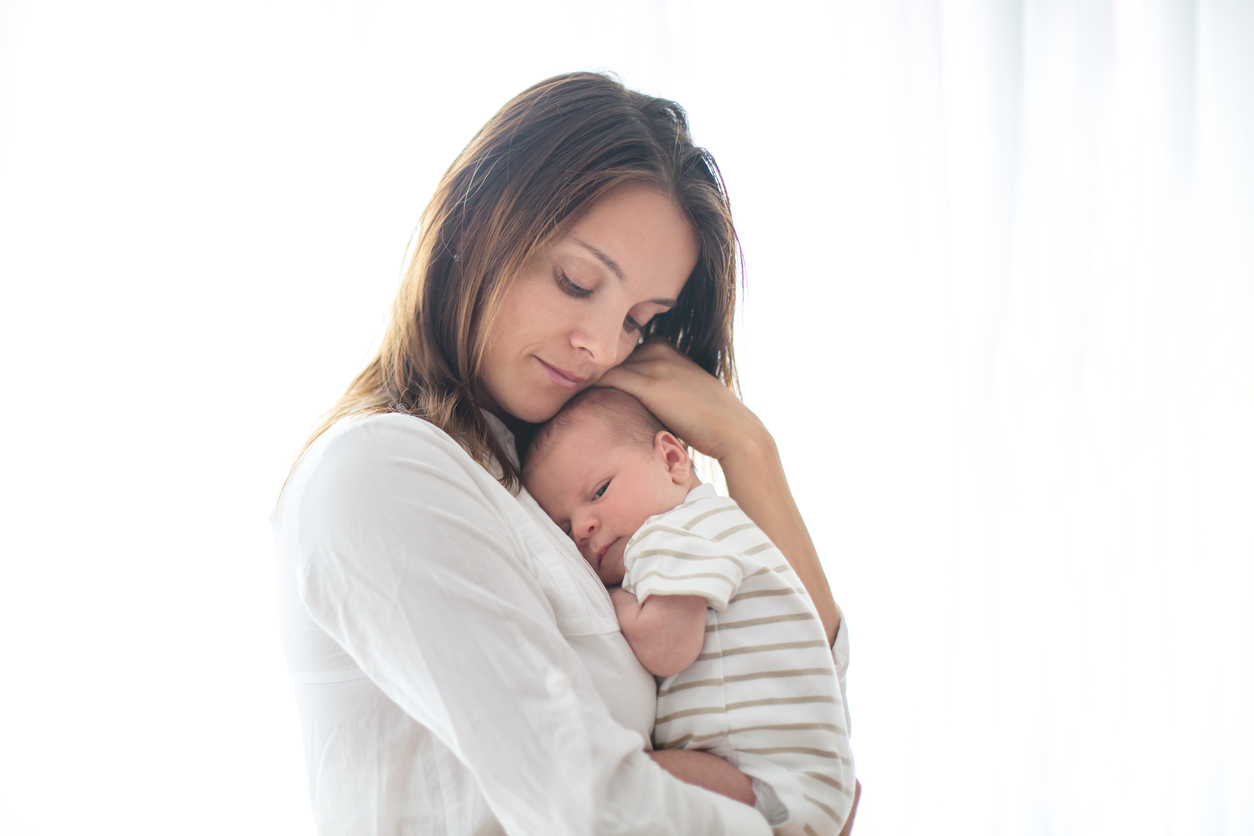 Young Mother With Baby In Sling Stock Images - Image: 16506994